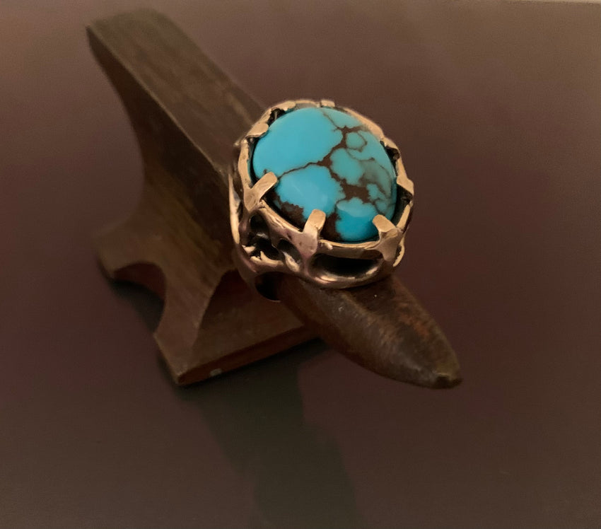 Ring Bronze with Egyptian Turquoise