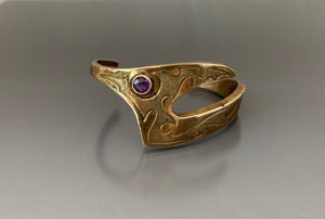 Vintage Bracelet Bronze with Amethyst by Jack Boyd