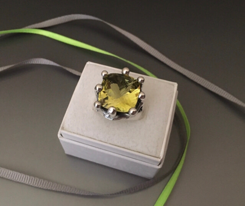 Sterling Silver Lemon Quartz Ring