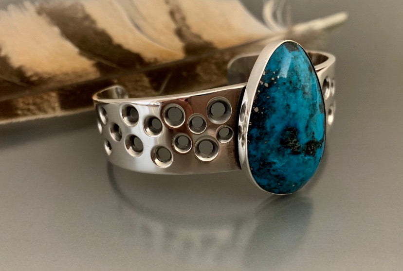 Men’s Sterling Silver Turquoise Cuff Bracelet