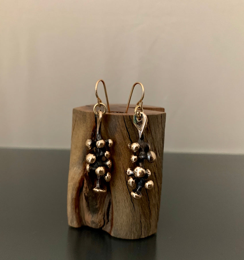 Earrings Bronze Mini Grapevine