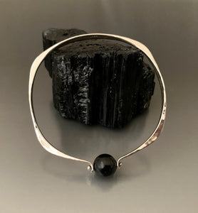 Bracelet Sterling Silver Square with Black Tourmaline