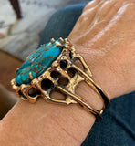 Bracelet Brutalist Bronze Kingman Turquoise