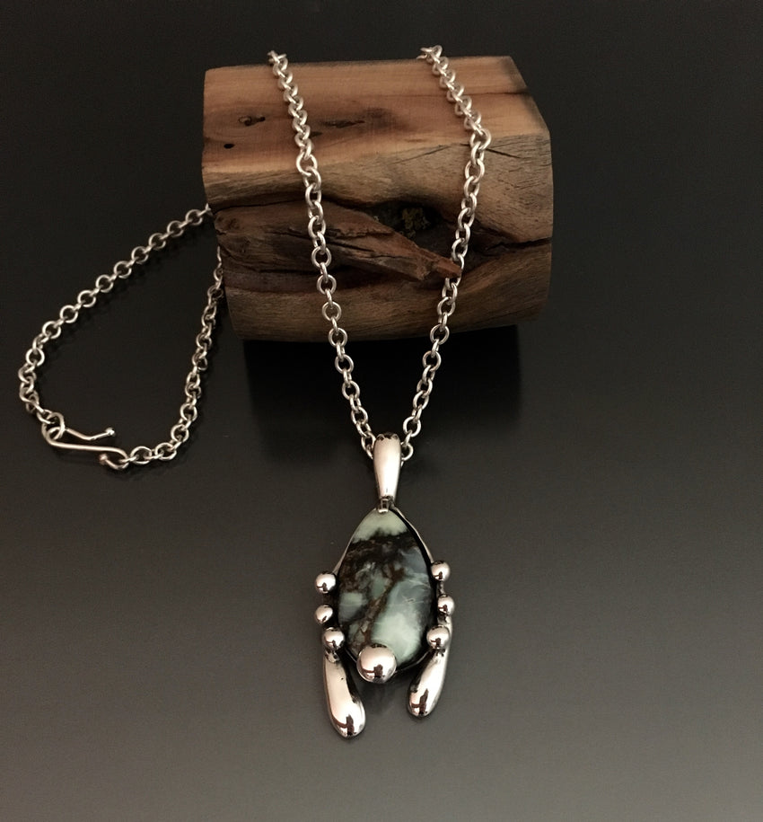 Sterling Silver Necklace New Lander Turquoise