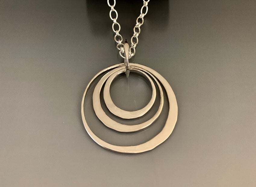 Necklace Sterling Silver Triple Loop