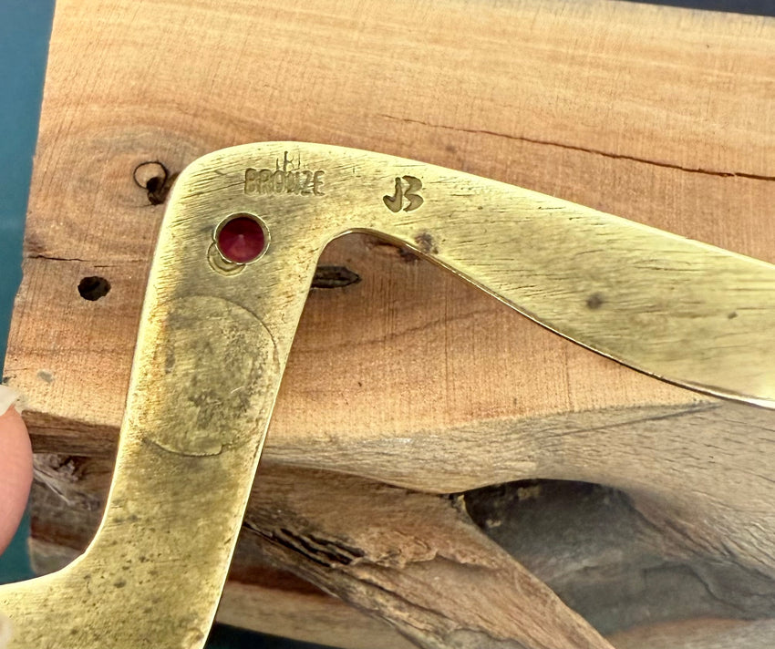 Vintage Cuff Braceket Bronze Amathyst