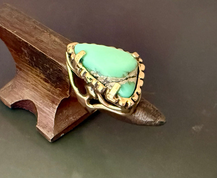 Ring Bronze with Desert Bloom Variscite