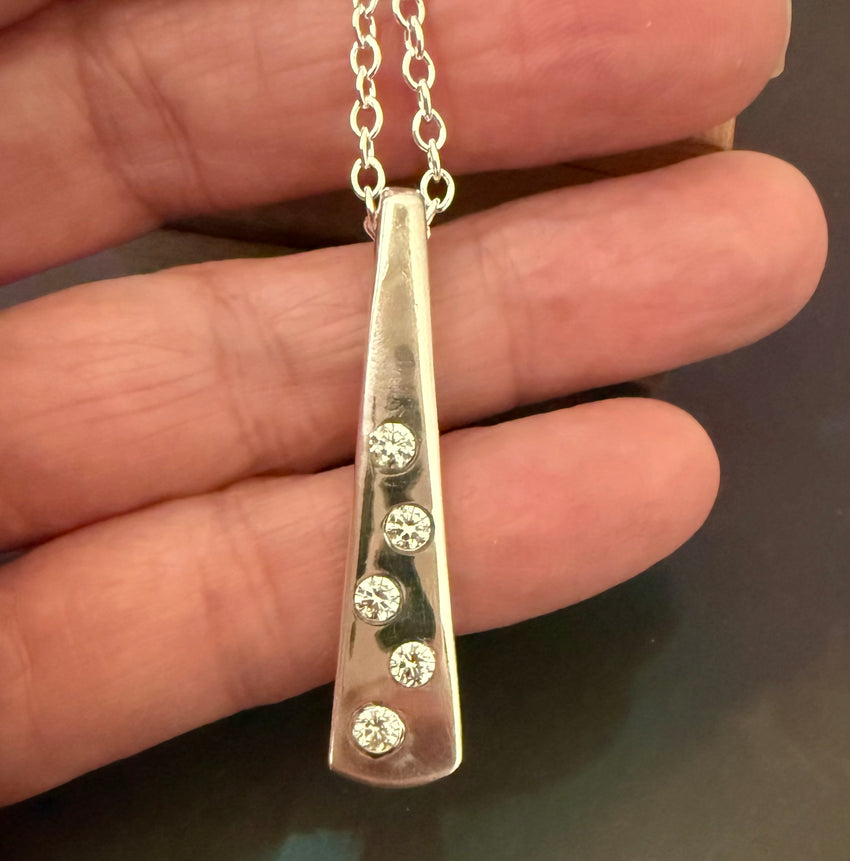 Necklace Sterling Silver with Cubic Zirconia
