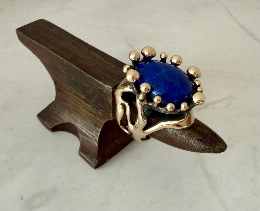 Lapis Bronze Ring