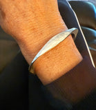 Sterling Silver Large Gauge Triangle Shape Bracelet