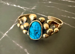 Bracelet Bronze with Kingman Turquoise