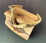 Vintage Cuff Braceket Bronze Amathyst