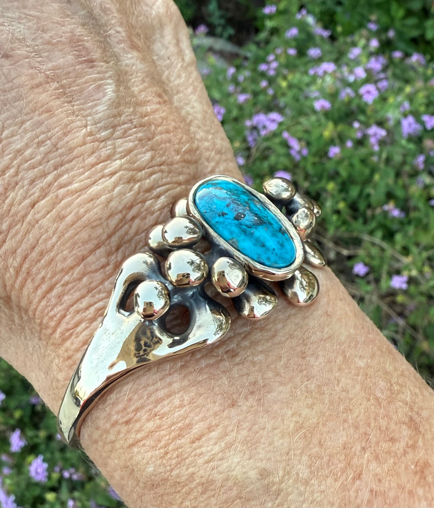 Bracelet Bronze with Kingman Turquoise