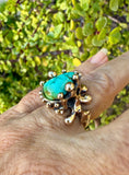 Ring Bronze with Royston Turquoise