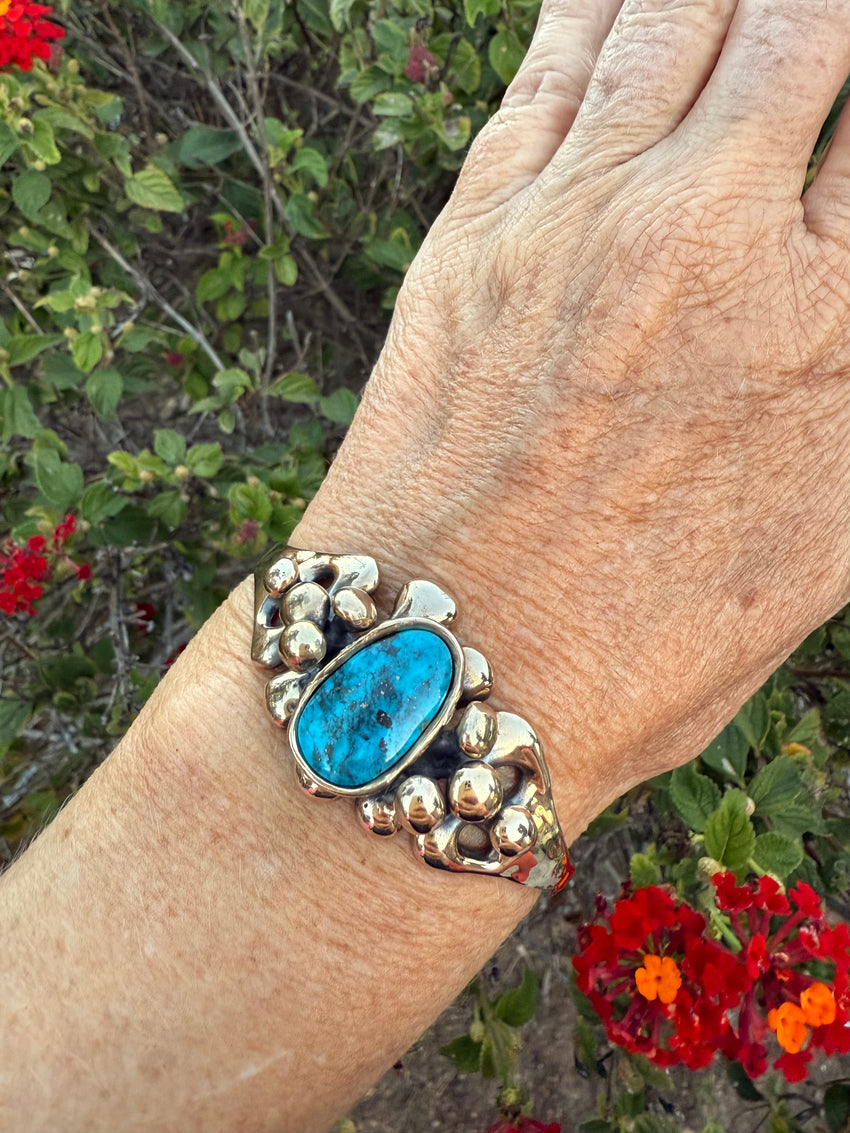 Bracelet Bronze with Kingman Turquoise