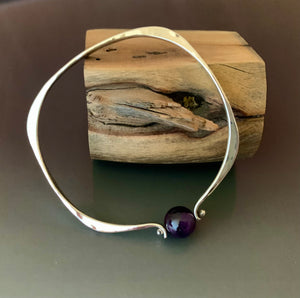Bracelet Sterling Silver Square with Amethyst