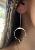 Earrings Sterling Silver Hoop with a Twist