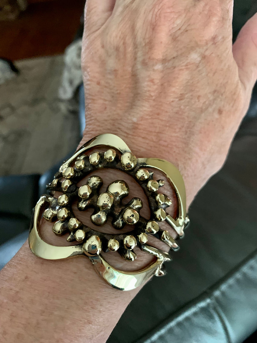 Vintage Bronze Cuff Bracelet 1970’s