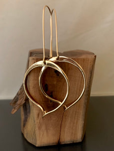 Earrings Bronze Hoop Twist