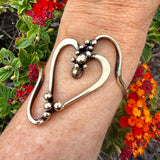 Bracelet Cuff Bronze Heart with Bubbles - JACK BOYD ART STUDIO & RON BOYD DESIGNS