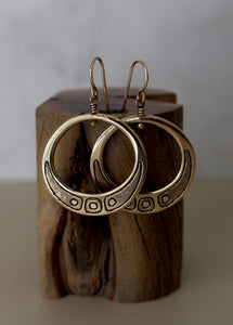 Vintage Bronze Hoop Earrings