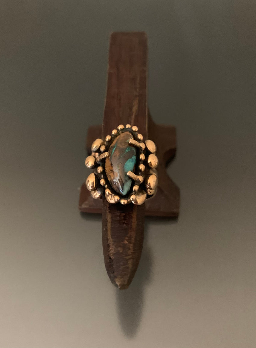 Ring Bronze with Boulder Opal