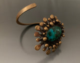 Vintage Bronze Wrap Chrysocolla Bracelet