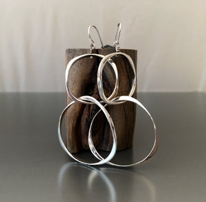 Earrings Sterling Silver double loop - JACK BOYD ART STUDIO and RON BOYD DESIGNS