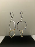 Earrings Sterling Silver and 14k gold