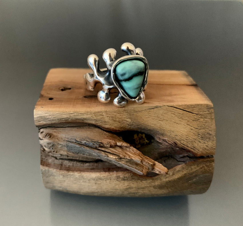 Ring Sterling Silver with Newlander Turquoise