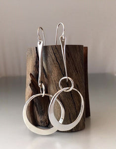 Sterling Silver Dangle Earrings with Small Loop