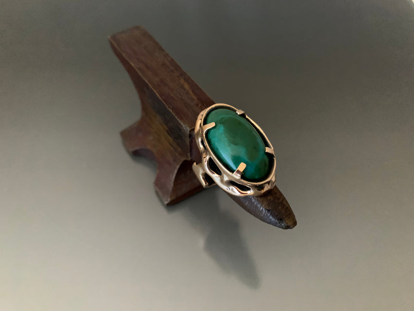 Ring Bronze with Chrysacolla