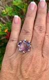 Ring Sterling Silver With Rose de France Amethyst