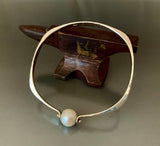 Bracelet Sterling Silver Square with Jumbo Pearl