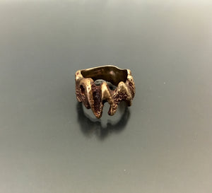 Vintage Bronze Brutalist Ring