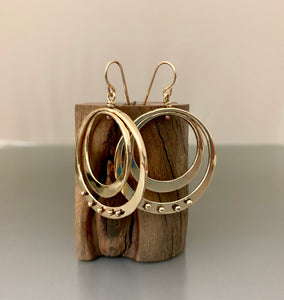 Bronze Double Loop Earrings