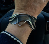 Bracelet Cuff Sterling Silver Ocean Waves - JACK BOYD ART STUDIO and RON BOYD DESIGNS