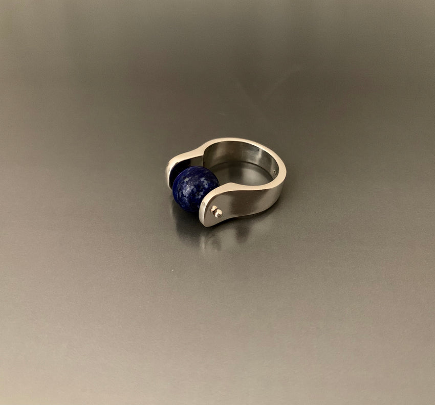 Ring Sterling Silver Lapis