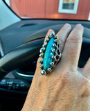 Ring Sterling Silver With Kingman Turquoise
