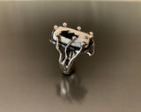 Ring Sterling Silver with White Buffalo Turquoise