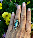 Bronze No 8 Turquoise Ring