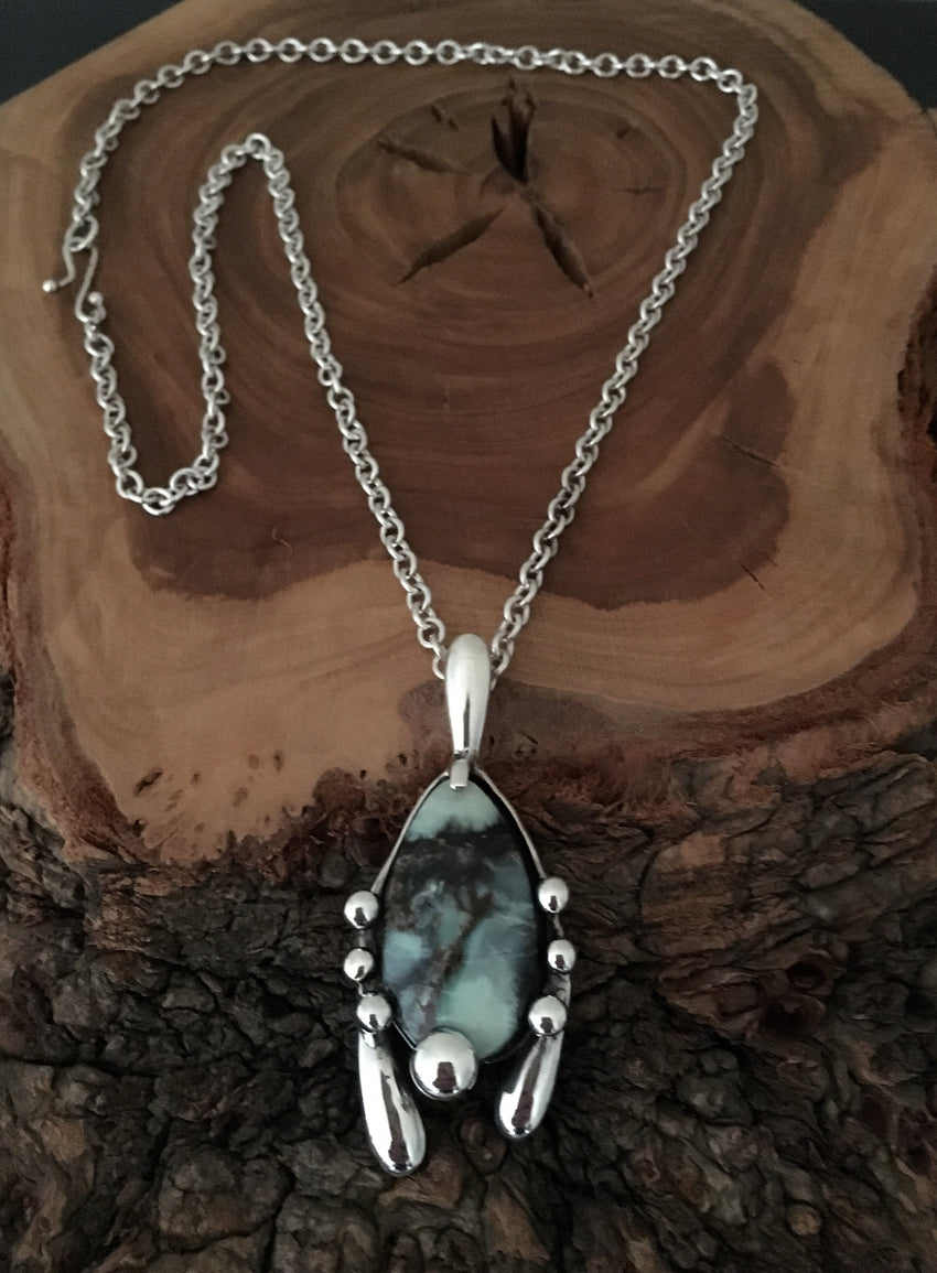 Sterling Silver Necklace New Lander Turquoise