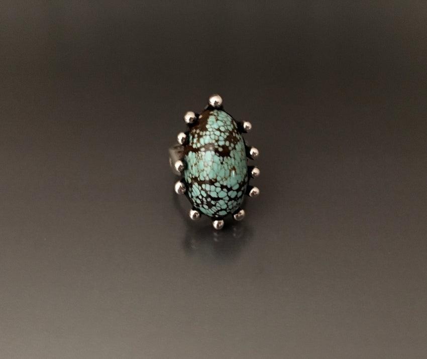Sterling Silver No 8 Turquoise Ring