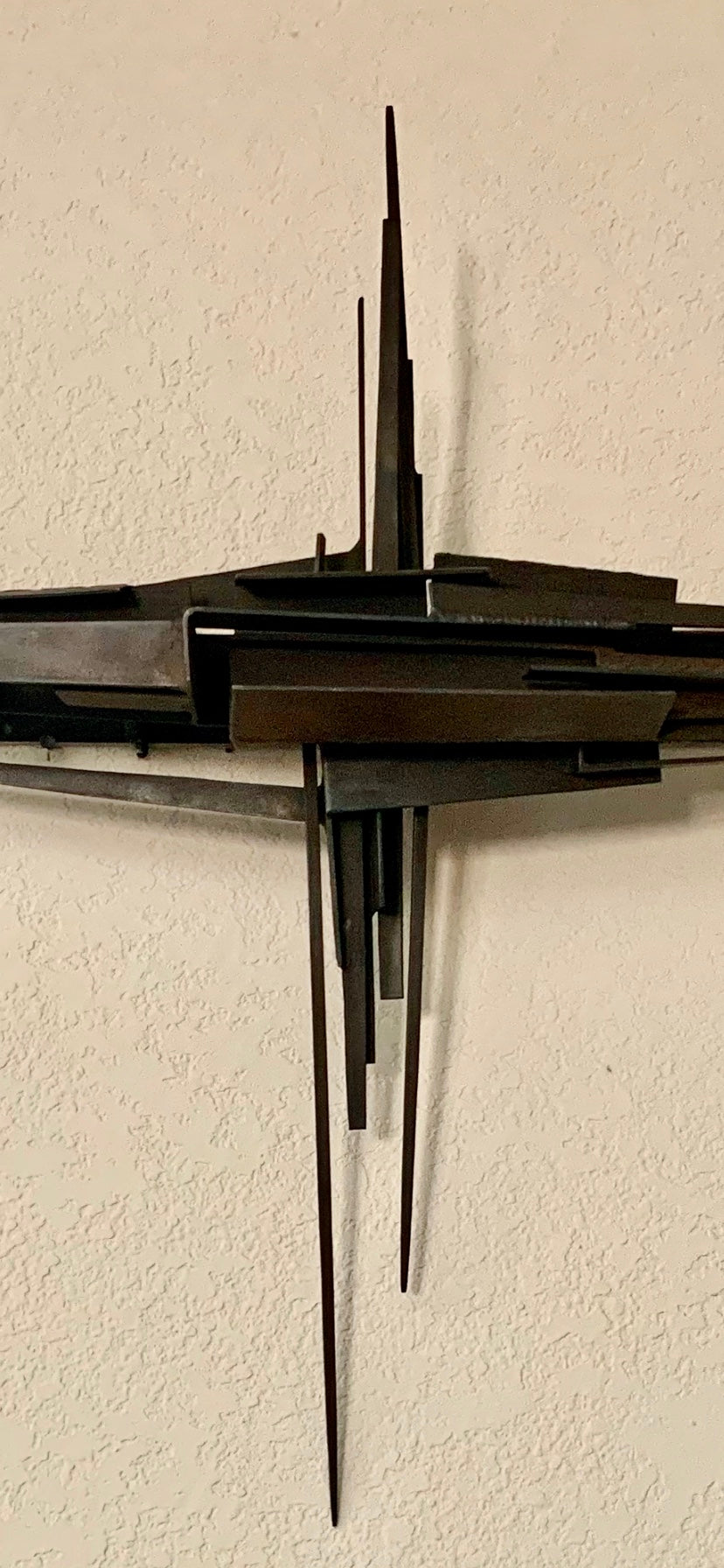 Vintage Abstract Steel Wall Sculpture by Jack Boyd