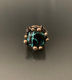 Ring Bronze Tree Branch Design with Blue Moon Turquoise