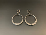Earrings Sterling Silver with Peg Accent