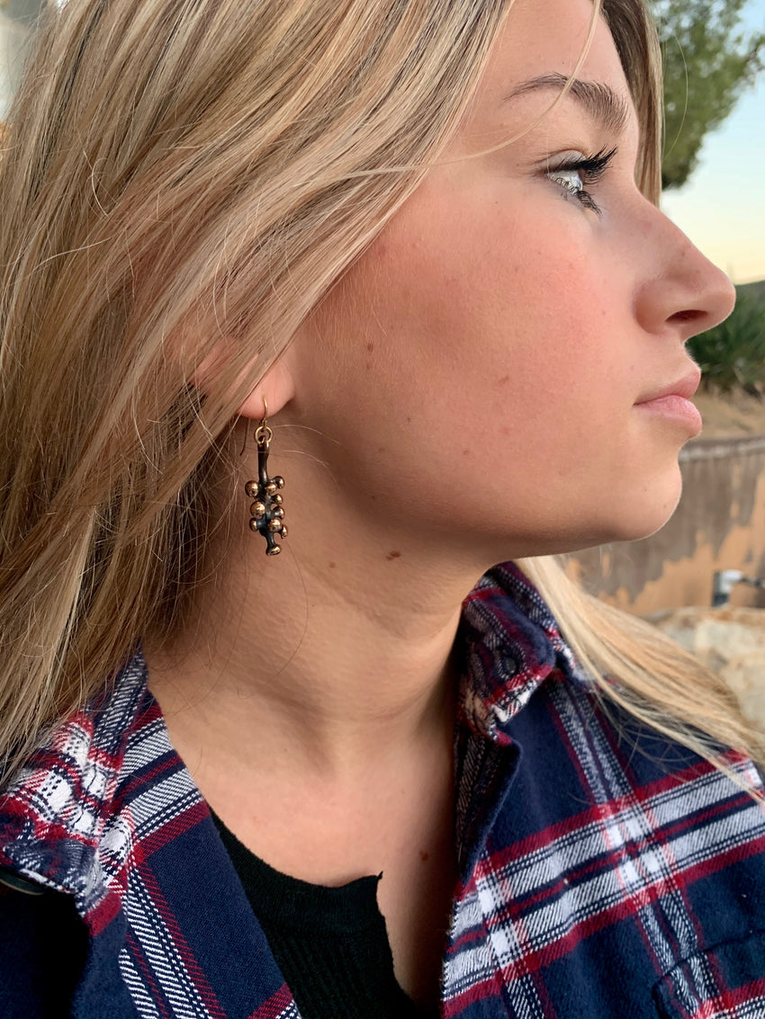 Earrings Bronze Mini Grapevine