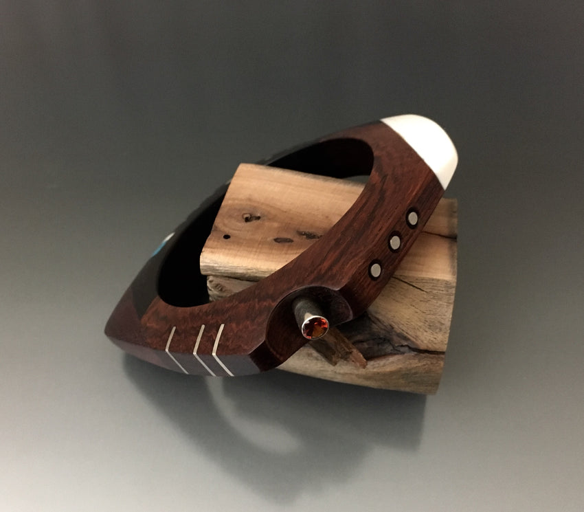 Exotic Wood and Inlay Bracelet - JACK BOYD ART STUDIO and RON BOYD DESIGNS