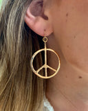 Earrings Bronze Peace Medium Hoops