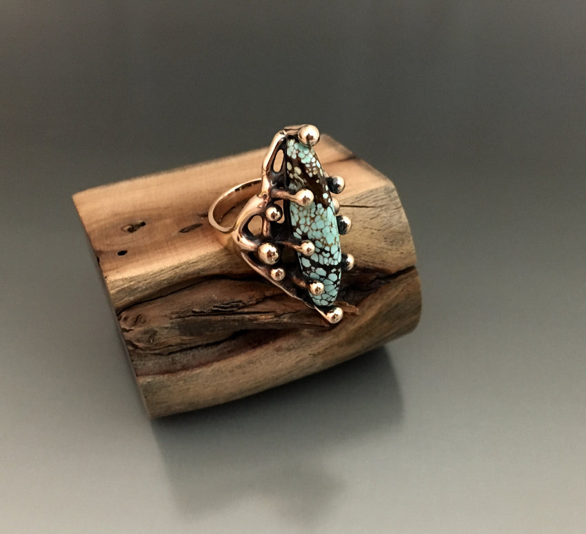 Bronze No 8 Turquoise Ring